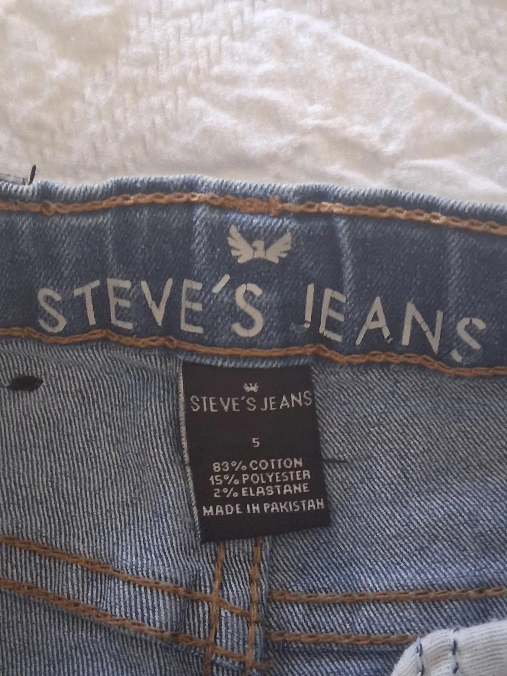 Kid Boys' Classic Straight Leg Jeans in Dark Blue Adjustible Waist Size 5 Years